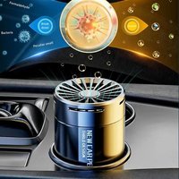 Parfum de voiture solide de luxe avec parfum de citron, matériau métallique, éclairage ambiant pour une élimination efficace des odeurs
