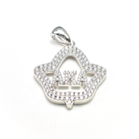Hip Hop GRA glacé D couleur Moissanite 925 argent Sterling Pass diamant testeur lettre AKA tulipe fleur pendentif pour hommes femmes