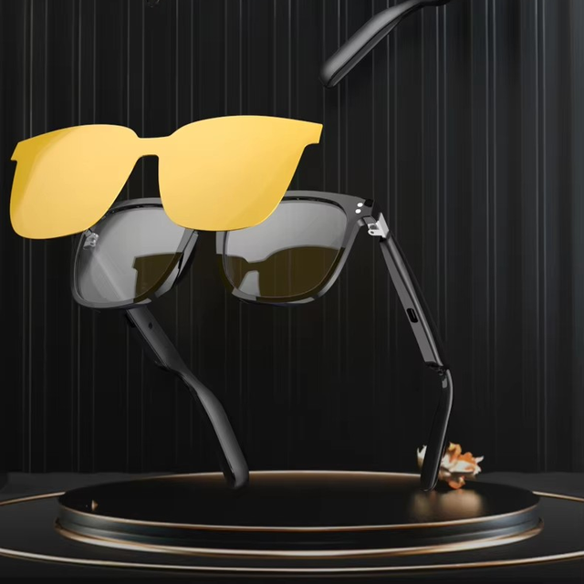 Factory Wholesales SG-19 Pro BT Smart Sun Glasses Smart Wearable Headset Waterproof Magnetic Smart Glasses Magnetic for Outdoor