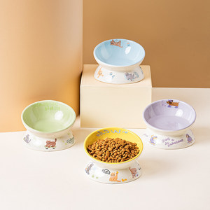 Hochwertiger Großkaliber-Keramik-Futternapf mit Nackenschutz, Kippschutz und Hunde-Motiv für Katzen & Hunde - Product Image 3