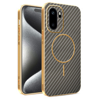 Coque arrière magnétique en fibre de carbone Lichicase pour OnePlus ACE6 ACE6T ACE5 Pro, compatible avec la recharge sans fil