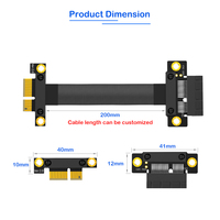 Cable Riser Flexible de PVC PCIe 3.0 X1 de 200 mm, Adaptador PCI-E X1 Macho a Hembra para Tarjetas de Red y Captura de Escritorio