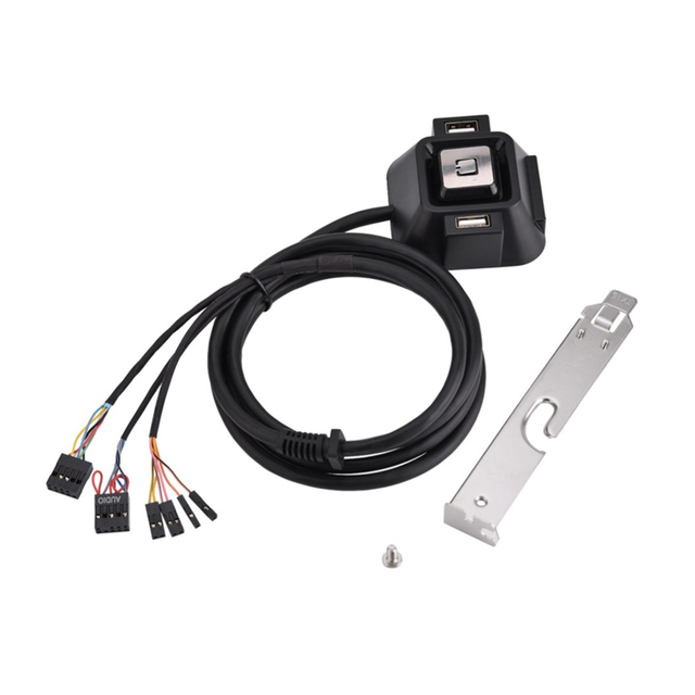 PC Desktop Wired Power Controller ON/OFF Reset HDD Button Switch Computer Accessory