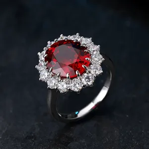 Bague MUSHAN personnalisée en argent sterling 925, plaquée or 18 carats, avec coussin de pierres, cadeau de fiançailles pour femme, collection Estate - Product Image 4