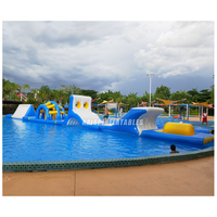 Parc aquatique gonflable de qualité commerciale personnalisé, parc aquatique flottant, parcours d'obstacles pour lac et plage