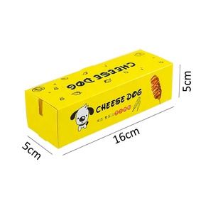 Cấp Thực Phẩm Thức Ăn Nhanh Hot Dog Hộp Tùy Chỉnh In Ấn Hàn Quốc Ngô Con Chó Hộp Giấy Logo In Các Tông Màu Trắng Hotdog Hộp Giấy - Product Image 1