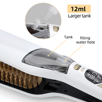 PRITECH-Lisseur à cheveux Nano, brosse lisseur à vapeur, brosse professionnelle