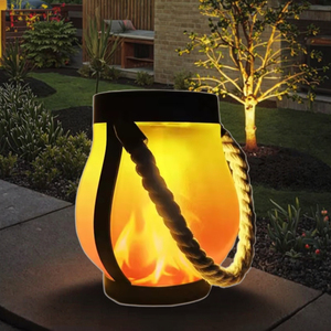 Luz <span class=keywords><strong>LED</strong></span> Multifuncional à Prova d'Água IP65, Recarregável por USB, para Uso Externo, com Design de Chama, em ABS, para Pendurar no Jardim, com Bateria <span class=keywords><strong>Solar</strong></span> e Alimentação DC Sem Fio - Product Image 3