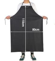 Tablier en PVC industriel doux imperméable bleu réutilisable de poisson personnalisé résistant aux produits chimiques en vinyle lavable résistant