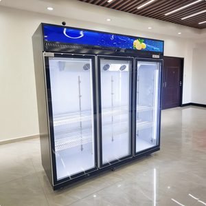 Congélateur vertical commercial 1100L à 3 portes, vitrine réfrigérée pour supermarché, vente chaude - Product Image 3