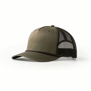 Casquette Trucker en Maille Vierge à 5 Panneaux Personnalisable, Profil Haut, Snapback Personnalisé avec Cordon, Tendance Mode Estivale, Vente en Gros - Product Image 5
