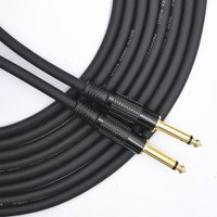 Câble audio double blindage haut de gamme pour guitare, avec prise jack mono dorée 1/4 pouce, vente en gros