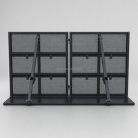 Barrière de contrôle des foules sans remplissage d'eau, ancrage par le poids humain, en acier robuste avec plateau antidérapant pour scène, concert, événement