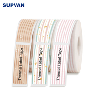 Supvan Stiker Label Termal Perekat, untuk Printer Label Mini Nirkabel E10