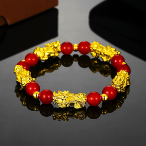 <span class=keywords><strong>Bracelet</strong></span> en perles de bouddha noir, plaqué en or véritable, <span class=keywords><strong>Feng</strong></span> <span class=keywords><strong>Shui</strong></span>, <span class=keywords><strong>Pixiu</strong></span>, Mantra, accessoire porte-bonheur, richesse <span class=keywords><strong>obsidienne</strong></span> <span class=keywords><strong>noire</strong></span>, pour femmes et hommes - Product Image 5