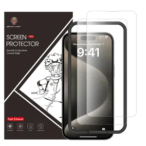 아이폰에 대한 스크래치 방지 강화 유리 13 14 15 프로 최대 화면 보호기 9H 유리 보호 필름 전화 보호 화면