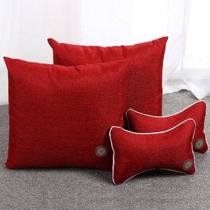 Vente en gros de quatre pièces d'affaires PP coton lin protection du cou de voiture ensemble de coussins d'oreiller - Product Image 5