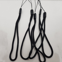 Guirlandes lumineuses fil noir connectable corde extérieure 7 pouces Nylon court pratique lanières de poignet pour clés Badges Selfie Stick