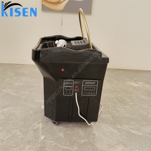 เครื่องอบไอน้ำบำบัดศีรษะสำหรับสระผม KISEN สีขาว แบบไม่ต้องใช้น้ำประปา อ่างสระผมแบบพกพา สำหรับเตียงเสริมสวย เฟอร์นิเจอร์ร้านเสริมสวย - Product Image 4