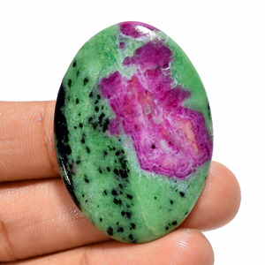 Cabujón de forma ovalada suelta de zoisita rubí Natural 100% de grado superior para la fabricación de joyas - Product Image 5