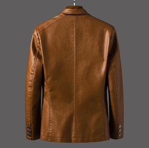 <span class=keywords><strong>Veste</strong></span> de <span class=keywords><strong>costume</strong></span> décontractée en polyester pour <span class=keywords><strong>homme</strong></span>, coupe ajustée, revers élégant, style motard, automne-hiver, taille asiatique - Product Image 4