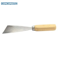 Grattoir et couteau à mastic professionnels avec manche en bois, lame en acier au carbone robuste pour la peinture, la réparation et la rénovation des murs