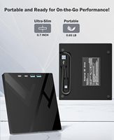 HUB 7 en 1 con Grabador de Blu-ray BDXL Externo de 100 GB, Unidad BD-RE, USB 3.0 Tipo-C con 2 Puertos USB, Lector SD/TF para Copia de Seguridad de Datos Profesional