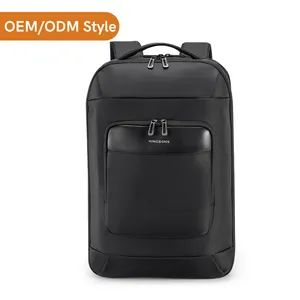 Zaino per laptop in tessuto impermeabile con ricarica USB business travel utile bagpack con cintura trolley tasca anteriore di facile accesso