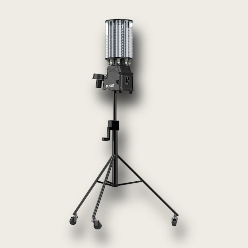 PUSUN PB 6001 Pro Badminton Ball Machine App Controlled Portable Trainer 180 Shuttle Capacity Adjustable Speed Angle Frequency