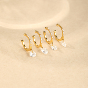 Aros de Oreja de Plata 925 con Diseño de Mariposa y Perlas para Uso Diario, para Mujer - Product Image 6