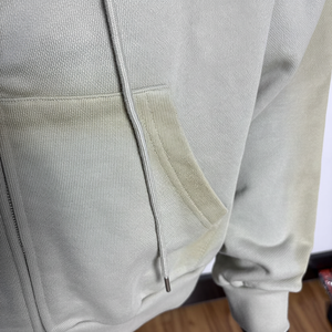 เสื้อมีฮู้ดแบบสวมหัวเสื้อมีฮู้ดผ้าฟลีซแบบ100% ผ้าคอตตอนซักสีเทาสไตล์วินเทจออกแบบโลโก้ได้ตามต้องการ - Product Image 1