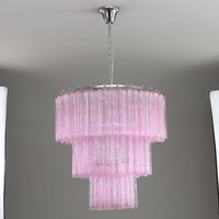 Diamètre 60cm élégant italie Murano bleu Tronchi lustres en verre lustre de plafond en verre pour salon chambre plafond décor