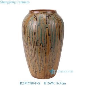 RZMY-Series Jingdezhen Glaçure réactive Fond orange Vase à fleurs <span class=keywords><strong>de</strong></span> table en céramique coulant <span class=keywords><strong>Poterie</strong></span> - Product Image 3