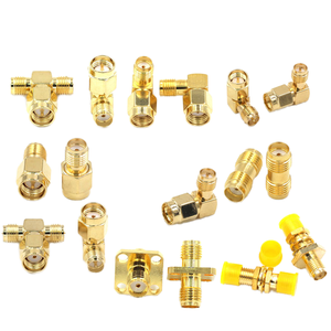 Chất lượng cao <span class=keywords><strong>RF</strong></span> Coaxial Adapter cho SMD nối nam đến nữ mạ vàng thẳng TEE Ba khuỷu tay làm bằng đồng bền - Product Image 1