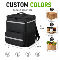 Mochila de Reparto Aislada Personalizada, Bolsa Térmica para Alimentos OEM ODM de 24L, Reflectante, para Bicicleta, con Logotipo