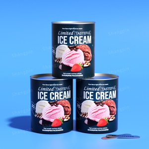 Экологически чистый пустой круглый картонный контейнер для порошка для мороженого, пищевой бумажный тюбик, упаковка для чая с металлической крышкой - Product Image 4
