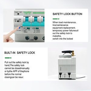 Tiết kiệm năng lượng Mini 63A 80A 100A IP20 thông minh Wifi ngắt mạch 3 giai đoạn 4 cực điều khiển từ xa MCB/RCB AC400V - Product Image 4