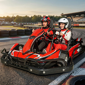 <span class=keywords><strong>Kart</strong></span> de course professionnel pour adultes à deux places, 60 km/h, moteur à essence 210cc, frein hydraulique, pour les sports de plein air et les parcs d'attractions - Product Image 1