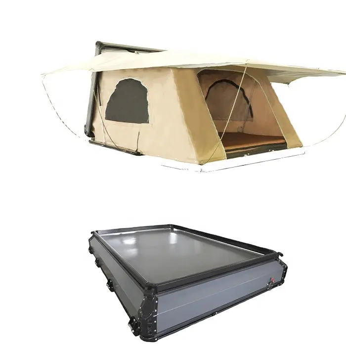 New Style Outdoor Camping Wasserdichtes Dachzelt 2 Personen SUV Aluminium legierung Hartschalen-Dachzelt