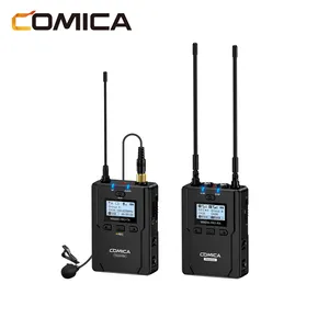 COMICA CVM-WM200亲 (C) 亲UHF金属双通道无线麦克风与智能手机摄像头和摄像机兼容