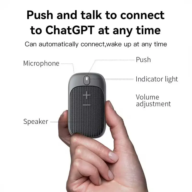 Ai Smart Ligero Mini Traductor Grabadora Altavoz inteligente inalámbrico Micrófono Portátil ChatGpt AI Chat Altavoz Producto
