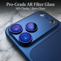 Film protecteur d'objectif d'appareil photo anti-rayures pour iPhone 16 17 Pro Max, compatible avec les coques, protection d'objectif