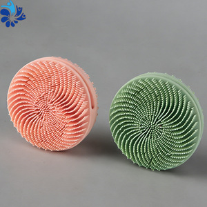 Round Silicone <b>Bath</b> Brush Soft Bristle Universal For Shampooing And Showering - Product Image 4