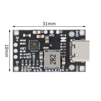 Module de charge et de suralimentation pour batterie au lithium 2S 3S Type-C USB BMS 15W 8.4V 12.6V 1.5A avec équilibrage et charge rapide, avec indicateur