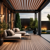 Pergola bioclimatique motorisée intelligente en aluminium de qualité supérieure, couleur et taille personnalisées pour villa, jardin, terrasse, télécommande