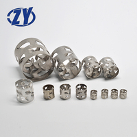Anneaux de remplissage de colonne Pall en acier inoxydable SS304 SS316 de haute qualité, anneaux Raschig, tailles 0,6''-3'', marque Zhongying