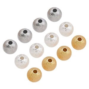 Frosted Round <b>Spacer</b> Beads Zinc Alloy Plated Silver Gold For Bracelet Making Jewelry DIY Accessories - Product Image 5