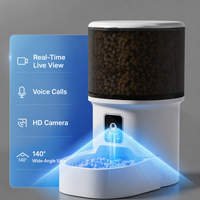 Distributeur automatique de nourriture sèche pour animaux de compagnie 4L WiFi avec vidéo en temps réel, interaction vocale et contrôle des portions