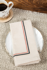 Servilleta de cena de algodón americano moderno de Grado Superior lavado cuadrado con bordado de doble tono precio al por mayor textiles para el hogar - Product Image 6