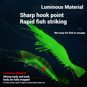 Vente en gros <span class=keywords><strong>de</strong></span> <span class=keywords><strong>leurre</strong></span> <span class=keywords><strong>de</strong></span> crevettes souples réalistes avec un leader pré-rigged <span class=keywords><strong>de</strong></span> lueur lumineuse 8cm 6g appâts <span class=keywords><strong>de</strong></span> pêche <span class=keywords><strong>de</strong></span> prédateur pour l'eau salée eau douce - Product Image 2